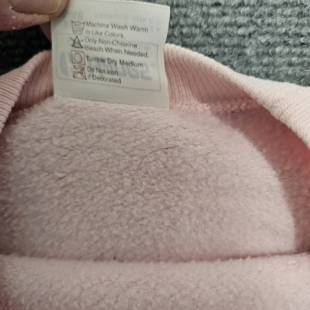 Vintage 90s Hanes Kids For Sale Goat Funny Pink Crewneck Sweater XL USA Made - Picture 11 of 16